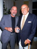 Singer Songwriter Billy Joel and Music Executive Ahmet Ertegun at Star Benefit