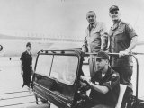 Pres. Lyndon B. Johnson with Gen. William C. Westmoreland Reviewing Troops at Cam Ranh Bay