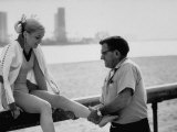 Olympic Gold Medal Cathy Rigby,, Having Ankle Rubbed by Coach, Bud Marquette after Practice