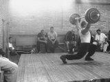 Russian Yuri Vlasov 270-Lb Putting on a Private Exhibit for Olympic Athlete before Official Contest