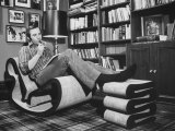 Buy Actor Ben Gazzara Reading Script in Rocking Chair Designed by Architect Frank Gehry at AllPosters.com
