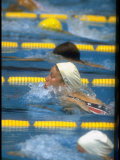 Cathy Carr Swimming in a Race at the Summer Olympics
