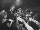 Dick Clark Signing His Autograph for Fans of His TV Show the 