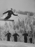 Olympic Hopeful, Bud Werner, Jumping Slope, at Sun Valley Training Camp
