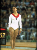 US Gymnast Ludmila Turishcheva Performing a Floor Exercise During the Summer Olympics