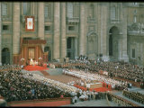 Pope Paul Conducting Opening Ceremonial Mass of 2nd Vatican Council, St. Peter