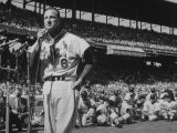 Major League Baseball Player, Stan Musial, Announcing His Retirement from Baseball
