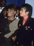 Singers Dionne Warwick and Michael Jackson at the Grammy Awards
