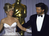 Actors Kim Basinger and Alec Baldwin in Press Room at the Academy Awards