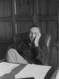 Walt Disney Casually Sitting at Desk in His Office