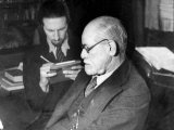 Buy Dr. Sigmund Freud, Father of Psychoanalysis, Sitting with Man Who Is Taking Notes at AllPosters.com