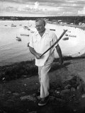 Author Ernest Hemingway Walking in Cojimar Harbor