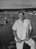 Author Ernest Hemingway Posing in Cojimar Harbor
