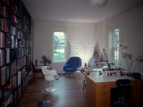 Buy Architect Eero Saarinen at Home in His Study W. Furniture Designed by Him at AllPosters.com