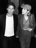 Musician Paul Simon with Longtime Girlfriend, Actress Carrie Fisher, at the Savoy