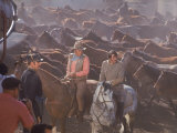 Actor John Wayne During Filming of Western Movie "The Undefeated"
