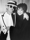 Singers Elton John and Liza Minnelli Backstage at Madison Square Garden before Elton's Performance