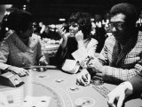 Singer Nancy Wilson, Actress Leslie Uggams, and Comedian Bill Cosby Playing Blackjack at the Sands