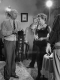 Director Howard Hawks with Actress Angie Dickinson Between Scenes on Set for 