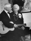 Poet Carl Sandburg Talking to His Wife