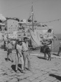 Buy Actress Melina Mercouri and Tony Perkins on Island of Hydra During Filming of "S.S. Phaedra" at AllPosters.com