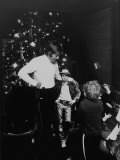 Actor Robert Redford Looping His Arm around Cutout of Paul Newman Fellow Star in Movie