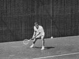 Tennis Player Pancho Segura Playing Tennis
