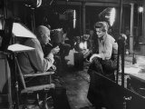 Director Howard Hawks Conferring with Actress Angie Dickinson on Set for 