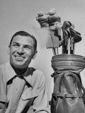Buy Golfer Ben Hogan with Golf Bag at AllPosters.com