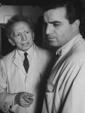 Actor Vincent Edwards with Actor Sam Jaffe as He Appears in Television Program Ben Casey