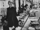 Buy Actress Mia Farrow Holding a Construction Lantern at AllPosters.com