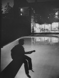 Singer Ricky Nelson Playing Guitar on Poolside