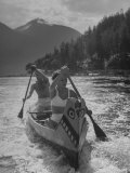 William Holden and His Wife Brenda Enjoying a Canoeing Trip Together