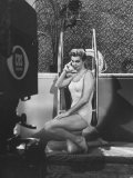 Buy Actress, Swimmer Esther Williams Talking on Phone During Rehearsal for Cbs TV Show "The Big Party" at AllPosters.com