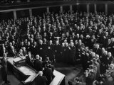 Buy Astronaut John H. Glenn Jr. Speaking before a Joint Session of Congress after His Orbital Flight at AllPosters.com