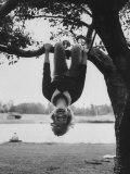 Dancer Noelle Adams Doing Acrobatics Between Appearances in Sagan Ballet 
