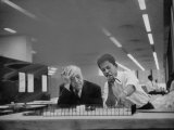 Buy Architect Ludwig Mies Van Der Rohe Sitting at Desk W. Student at Institution of Technology School at AllPosters.com