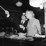Designer Cristobal Balenciaga and Harper