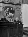 Hans Van Meegeren Listening to Testimony During His Trail for Forging Paintings