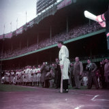 Baseball Player Babe Ruth in Uniform at Yankee Stadium