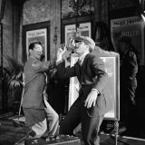 Dean Martin and Jerry Lewis Clowning around on Set During the Shooting of the Film 