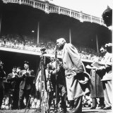 An Ailing Babe Ruth Thanking Crowd During Babe Ruth Day at Yankee Stadium