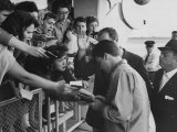 Teenage Fans of Jazz Singer Ricky Nelson Signing Autographs at Airport