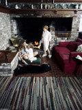 Singer Actress Julie London at Home with Her Daughters Stacey and Lisa