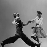 Leon James and Willa Mae Ricker Demonstrating a Step of the Lindy Hop