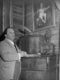 Russian Writer Alexei Tolstoy in the Study of His Country Home Outside the City Premium Photographic Print
