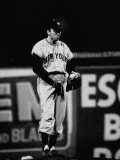 Baseball Player Sal Maglie Pitching During a Game