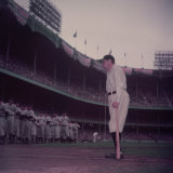 Baseball Player Babe Ruth in Uniform at Yankee Stadium