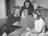 Actress Margaret O'Brien Playing Cards with Her Aunt and Mother