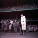 Baseball Player Babe Ruth in Uniform at Yankee Stadium
